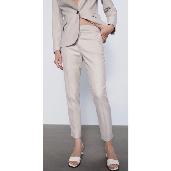 Zara Tailored Blazer Sand Size 8 NWT - Picture 3 of 7